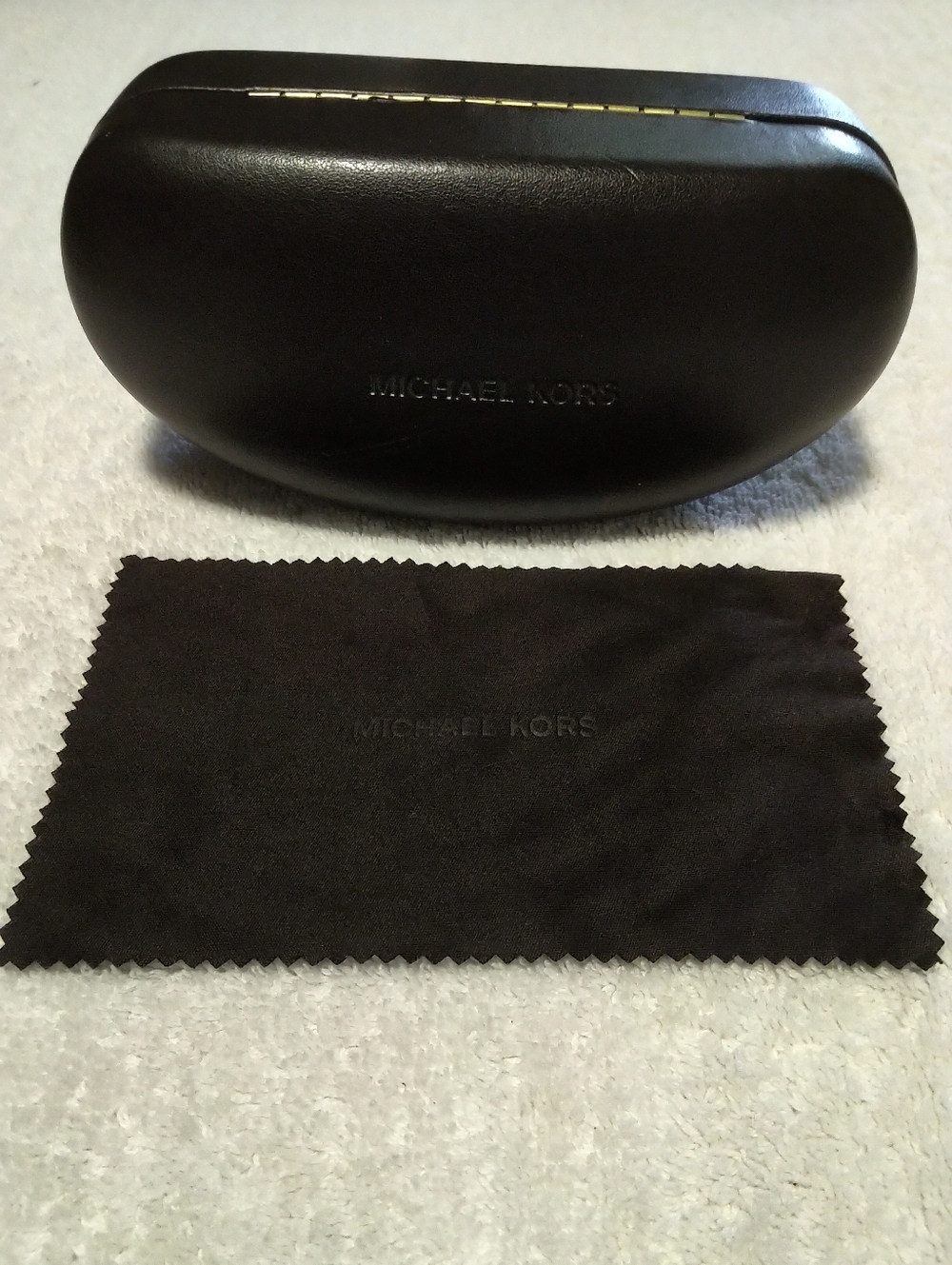 Michael Kors Brown Sunglasses Hard Case with Cleaning Cloth